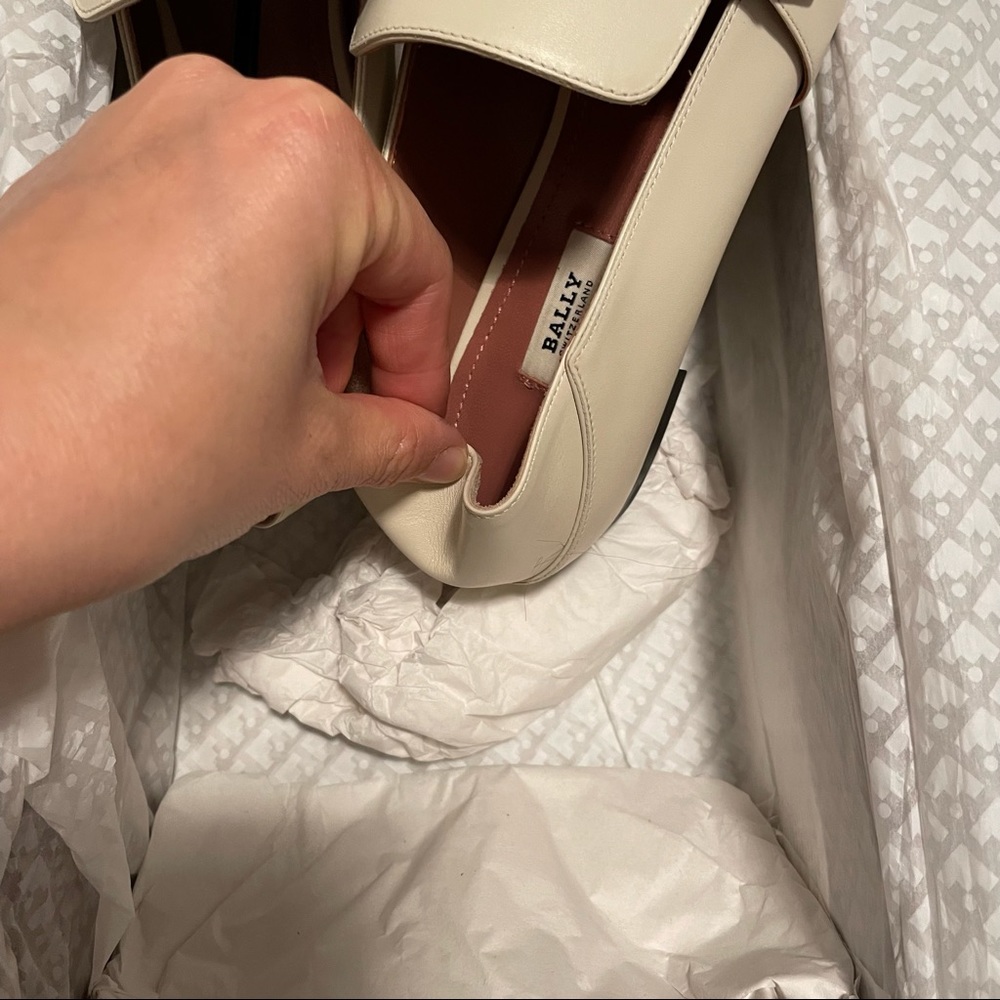 NIB Bally Lottie leather loafers white US7, EU37.5 - Picture 10 of 10